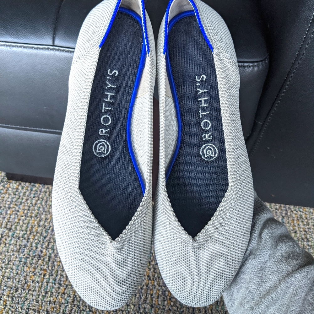 Rothy's White Flax Flat